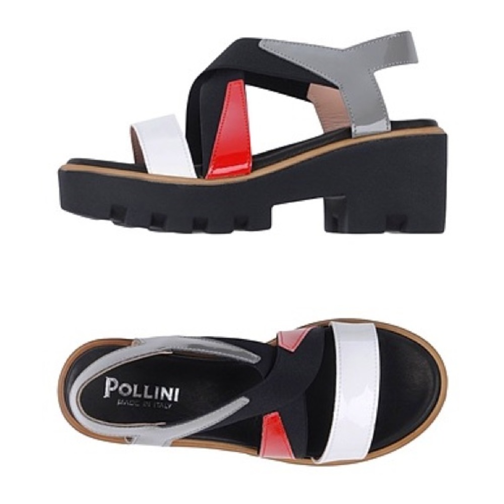Pollini Women's multicolour chunky platform sandals